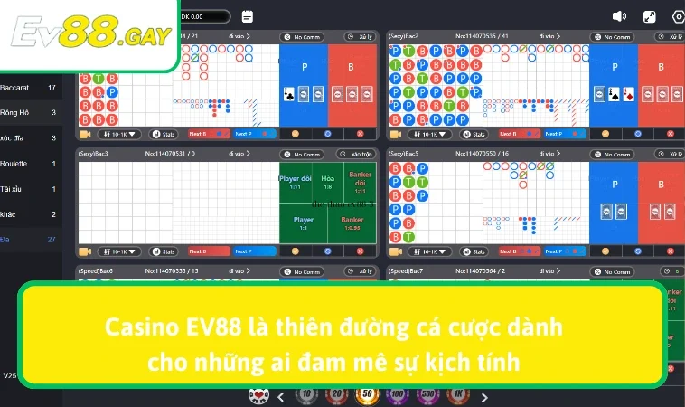 casino ev88 1 Casino EV88 là thiên đường cá cược dành cho những ai đam mê sự kịch tính